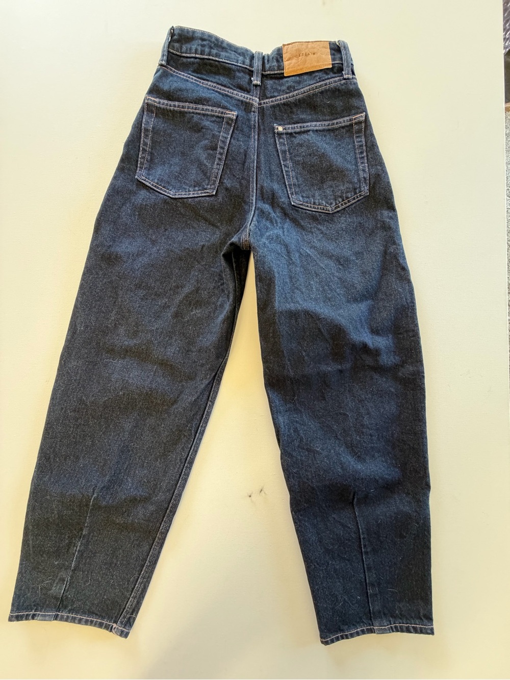 &Denim H&M Dark Wash High Rise Barrel Jeans Size 0 - Picture 2 of 4